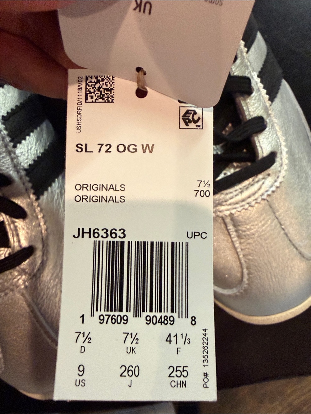 Adidas Originals SL 72 OG SilverMetallic/Core Black 9 Retro-Chic Sporty - Picture 6 of 10